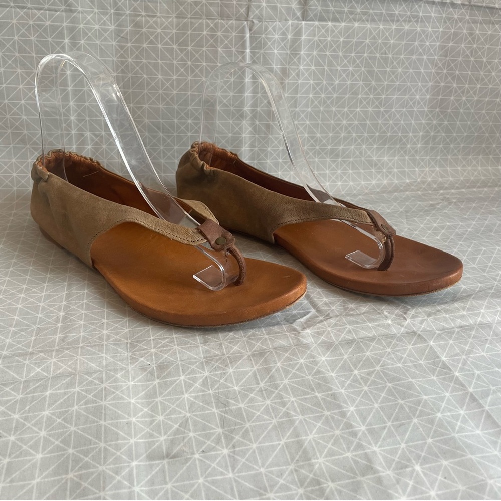 Lili Mill Leather Enclosed Sandals in Brown 41